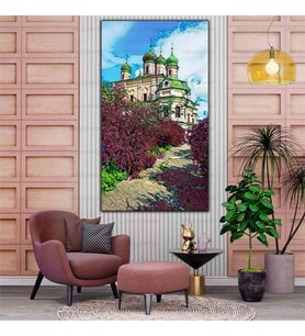 MANASTIRA GİDEN PATİKA KANVAS TABLO
