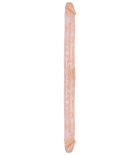 Censan Çift Taraflı Esnek Dildo 34 cm - Gerçekçi Dokulu ten Renk