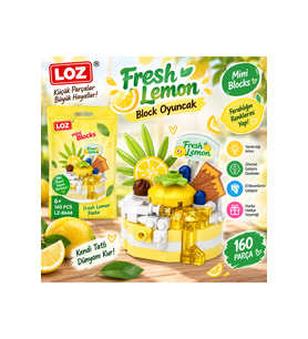 LOZ Limonlu Pasta 160 Parça Yapı Blokları Mini Block Oyuncak