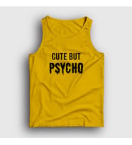 Presmono Unisex Sarı Cute But Psycho Atlet 397458tt (Sarı)