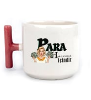 Para Harcamak İçindir Baskılı Kırmızı Kulplu T Kupa