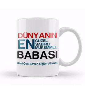 Babalar Günü Babaya Hediye 08 Kupa Bardak Porselen