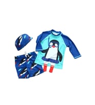 UPF50+ Güneş Korumalı Uzun Kollu Snorkelli Penguen Mayo 3'lü Set