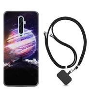 Oppo Reno 2Z 4 Lite 4 Pro 5 6 7 A31 Kılıf Boyun Askılı Silikon Super Planet 1797