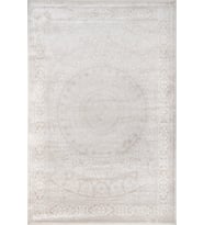 Ekru Madalyon Göbekli Dijital Baskı Krem Halı Salon için Kaymaz Tabanlı Yumuşak Dokulu Klasik Model