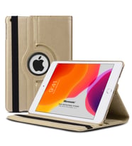 Microsonic Apple iPad 10.2'' 9. Nesil (A2602-A2604-A2603-A2605) Kılıf 360 Rotating Stand Deri Gold