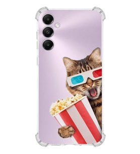 PrintiFy Samsung Galaxy A05S Uyumlu Kedi 1 Baskılı Şeffaf Köşe Korumalı Antişok Kılıf