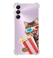 PrintiFy Samsung Galaxy A05S Uyumlu Kedi 1 Baskılı Şeffaf Köşe Korumalı Antişok Kılıf