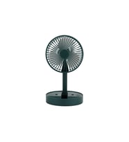 Şarjlı Teleskopik Masaüstü Vantilatör Katlanabilir Taşınabilir Mini Fan (Yeşil)