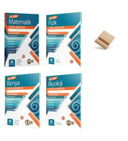 10. Sınıf Matematik Fizik Kimya ve Biyoloji 4lü Set Bilgi Sarmal Soru Bankası + Telefon Standı