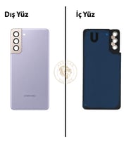 Samsung S21 Plus Mor Arka Pil Kapağı Batarya Kapağı Lazer Kesim Back Cover