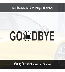 good bye ukala tuning yazı siyah etiket sticker - 2 adet çıkartma araba motosiklet kask atv tablet pc buzdolabı otomobil bilgisayar uyumlu