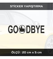 good bye ukala tuning yazı siyah etiket sticker - 2 adet çıkartma araba motosiklet kask atv tablet pc buzdolabı otomobil bilgisayar uyumlu