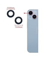 Apple iPhone 14 İle Uyumlu Kamera Camı (Siyah)