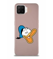 Oppo A73 Soft Premier Kapak Donald Duck-E Tasarımlı Silikon Kılıf - Pudra (Şeffaf)