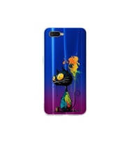 Oppo RX 17 Pro ile Uyumlu Splash Kedi Tasarımlı Şeffaf Silikon Kılıf