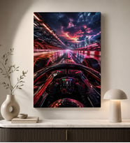 BK Gift Formula Yarışı ve Yarış Arabası Temalı Modern Kanvas Duvar Tablosu-2 50x70 cm