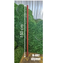 Köşebent Demir Sivri Antipaslı-( 30 x 30 ) -3mm 150 cmYükseklik (10- Adet) (Kırmızı)