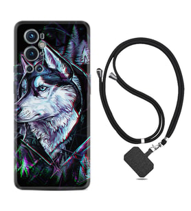 Tecno Spark 9 Pro Kılıf Silikon Boyun Askılı İpli Desenli Silikon Dog Eyes 1761