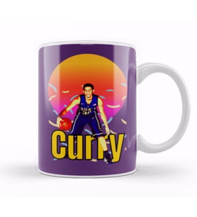 Seth Curry Vintage Art   Legend Basketball Gift Kupa Bardak Porselen