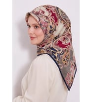 Lesscarves Desenli Pamuk İpek Eşarp LS2203