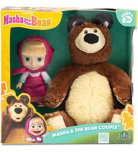 Masha And The Bear Masha ile Koca Ayı Figür Set MHA21 (Sarı-Beyaz)