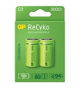 Gp Recyko 3000mah C Orta Boy Şarj Edilebilir Pil 2'li Paket
