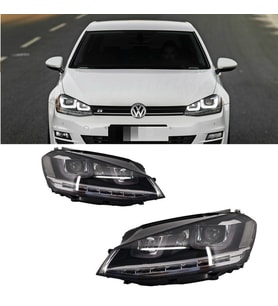 vw golf 7 (2012.2015) uyumlu çift u kayar sinyal far