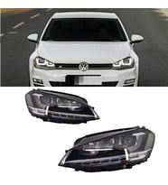 vw golf 7 (2012.2015) uyumlu çift u kayar sinyal far