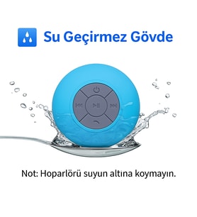 Su Geçirmez Mini Hoparlör Duş Keyfini Müziğe Dönüştür Silikon Vantuzlu Duş Hoparlörü