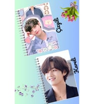 V bts defter seti 2 adet A4 boyutu 21*30 çizgili + kareli 60 syf