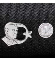 Ay Yıldız Atatürk 925 Ayar Gümüş Rozet Yaka İğnesi