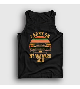 Presmono Unisex Siyah Carry On My Wayward Son Dizi Supernatural Atlet 441513tt