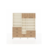 Arges Gardrop 17 Raflı 6 Çekmeceli 3 Kapaklı 220x30x243 Aytaşı-Çam
