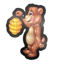 Farbu Oyuncak Ahşap Ayı Puzzle 13 Parça Arka Yüzü Hikayeli Yapboz