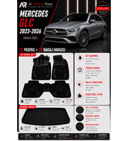 MERCEDES GLC 2023-2026 Araca Özel 3D Paspas + 3D Bagaj Havuzu