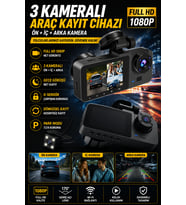3 Kameralı Full HD Araç İçi Kamera Sistemi