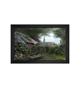 Manzara Temalı Kanvas Tablo 50 x 70 cm Siyah Çerçeve