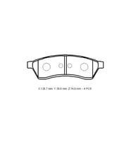CHEVROLET EPICA- 07/12; ARKA FREN BALATASI (DİSK)(120,7x38,8x14) (BRAMAX) 96496763 5110-6360