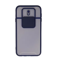 Samsung Galaxy J7 Pro / J730 Kılıf Palm Buzlu Kamera Sürgülü Silikon - Lacivert
