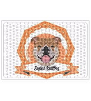 Bulldogue Coleçao Raças Pug Köpek Puzzle 240 Parça Yapboz