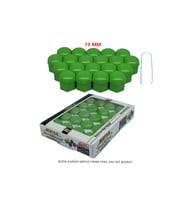 Bijon Kapağı Düz 19 Mm Yeşil 20 Li Set