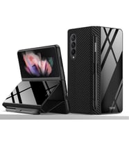 Samsung Galaxy Z Fold 3 Kılıf Kalem Bölmeli Droga Kılıf (Siyah)