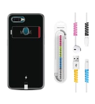 Oppo A5S A15 A16 A54 A55 A73 A74 Kılıf Kablo Koruma Spiral Silikon My Love 1402