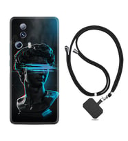 Xiaomi Mi 13 Lite Kılıf Silikon Boyun Askılı İpli Desenli Silikon Alone 1668