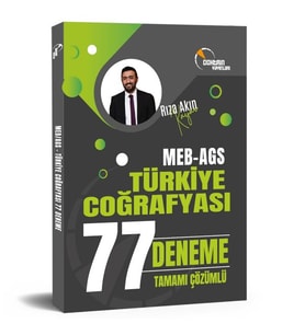 Doktrin Yayınları MEB-AGS Türkiye Coğrafyası 77 Deneme Çözümlü - Rıza Akın Kayar Doktrin Yayınları