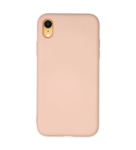 iPhone Xr Kılıf Nano İçi Kadife Silikon - Pudra