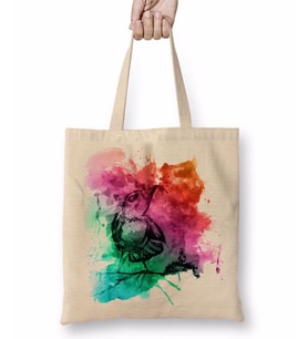 Aquarele Bird Bez Çanta Uzun Saplı
