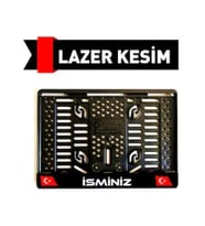 Kişiye Özel Takmatik Motor Plakalık Plaka Lazer Kesim Kolay Montaj Logolu Kabartma Yazı