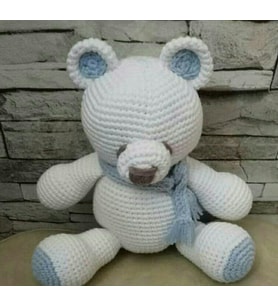 Uykucu Ayıcık Amigurumi Organik Oyuncak